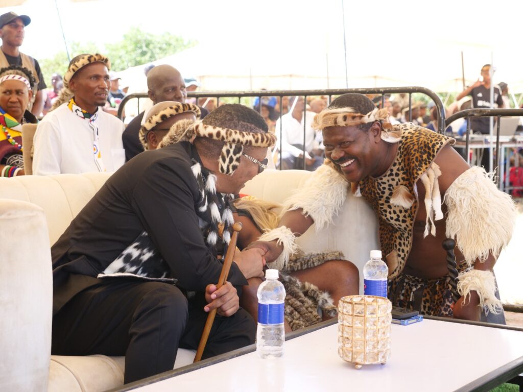 Zimbabwean poet Albert Nyathi and Ndebele King Bulelani Khumalo 